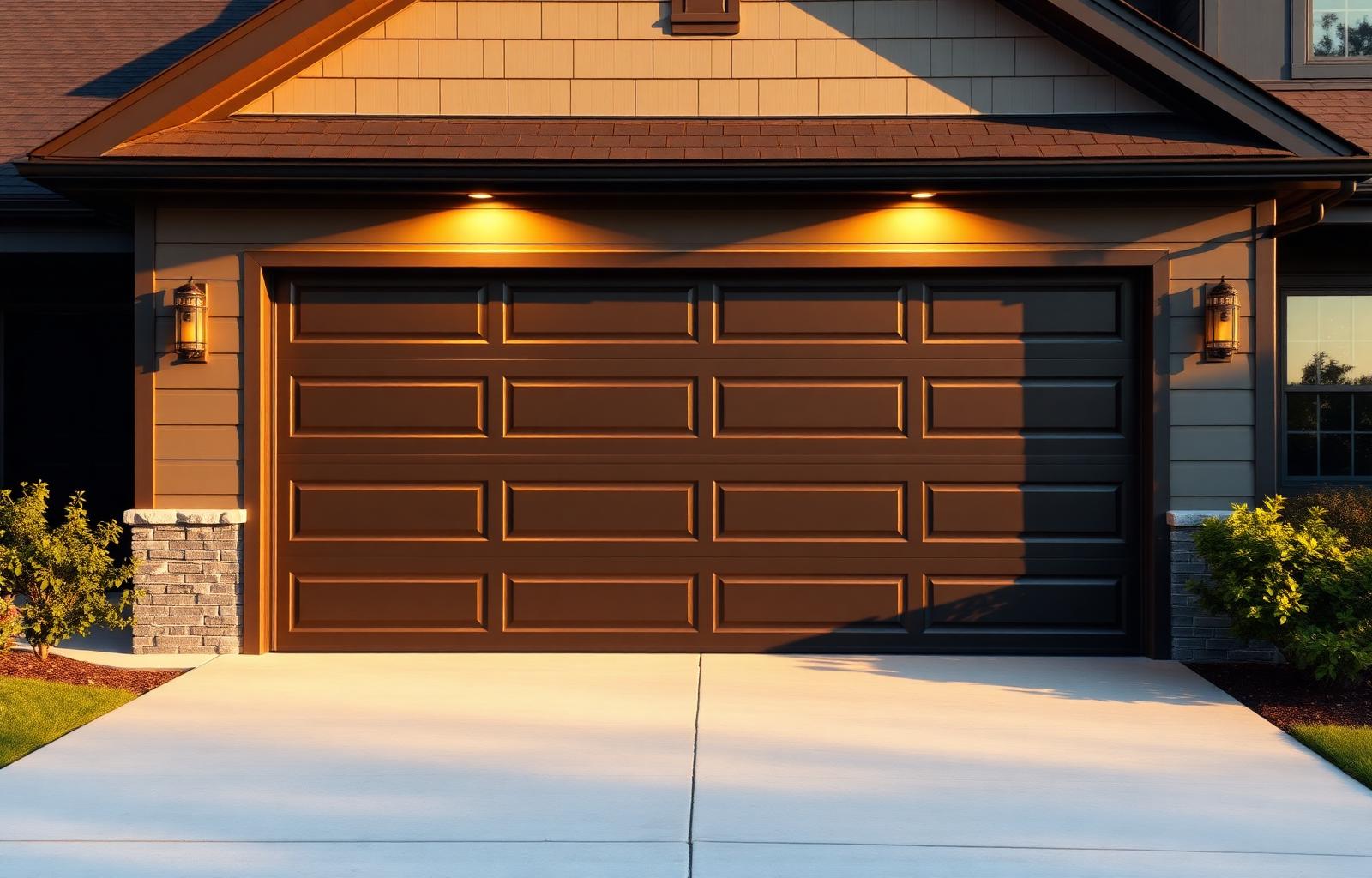 Modern garage door installed in a Rolesville, NC home